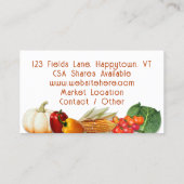 Carte de visite d'agriculture rurale de petite fer (Dos)