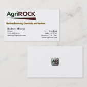 Carte de visite d'AgriRock (Devant / Derrière)