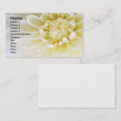 Carte De Visite Dahlia blanc (Devant / Derrière)