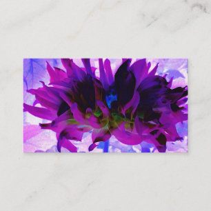 Carte De Visite Dahlia Cactus Violet et Noir Époustouflant