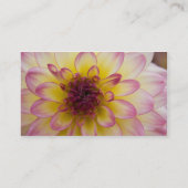 Carte De Visite Dahlia de Bourgogne, jaune et blanc (Dos)