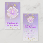 Carte De Visite *~* Dahlia Mandala Pastel Lavender rose AP2 (Devant / Derrière)