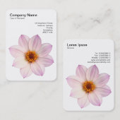 Carte De Visite Dahlia rose (Devant / Derrière)