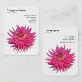 Carte De Visite Dahlia rose (Devant / Derrière)