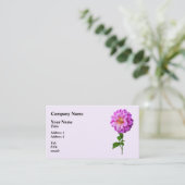 Carte De Visite Dahlia Rose Avec Dew (Debout devant)