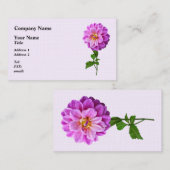 Carte De Visite Dahlia Rose Avec Dew (Devant / Derrière)