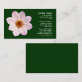 Carte De Visite Dahlia rose - Vert foncé (Devant / Derrière)
