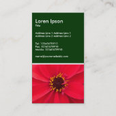 Carte De Visite Dahlia - Vert foncé (Dos)