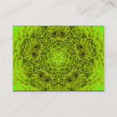 Carte De Visite Dahlia vert Monogramme Améthyste noir violet (Dos)