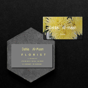 Carte De Visite dahlias jaune