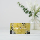 Carte De Visite dahlias jaunes (Debout devant)