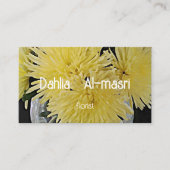 Carte De Visite dahlias jaunes (Devant)