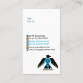 Carte de visite d'aigle autochtone (Dos)