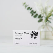 Carte de visite d'aigle noir et blanc (Debout devant)