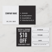 Carte de visite d'aiguillage des dentistes (Devant / Derrière)