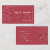 Carte de visite d'aiguille de couture (Devant / Derrière)