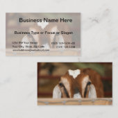 Carte De Visite Daine de Nubian jetant un coup d'oeil au-dessus du (Devant / Derrière)