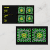 Carte De Visite Daises en vert émeraude (Devant / Derrière)