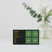 Carte De Visite Daises en vert émeraude (Debout devant)