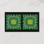 Carte De Visite Daises en vert émeraude (Dos)