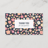 Carte De Visite Daisies douces Floral QR Code Social Icon Merci (Devant)