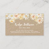 Carte de visite Daisies kraft (Dos)