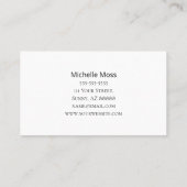 Carte De Visite Daisies modernes - Pêche botanique branchée (Dos)