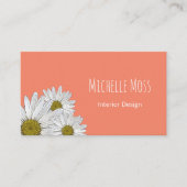 Carte De Visite Daisies modernes - Pêche botanique branchée (Devant)
