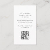 Carte De Visite Daisies modernes QR code mignon Jaune (Dos)
