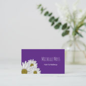 Carte De Visite Daisies modernes tendance violet botanique tendanc (Debout devant)