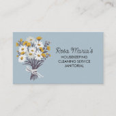 Carte De Visite Daisy Bouquet Maison Service de nettoyage Icônes s (Devant)