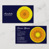 Carte De Visite Daisy Mandala - Dark Navy 000033 (Devant / Derrière)