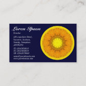 Carte De Visite Daisy Mandala - Dark Navy 000033 (Dos)