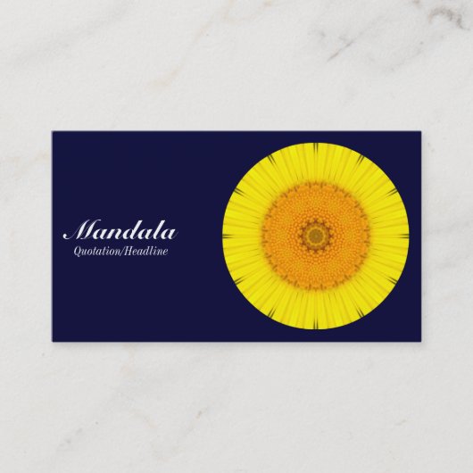 Carte De Visite Daisy Mandala - Dark Navy 000033 (Devant)