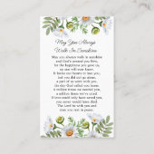 Carte De Visite Daisy Memorial Photo Funeral Prayer Card (Dos)