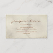 Carte De Visite Daisy Signature Script Aquarelle rose (Dos)