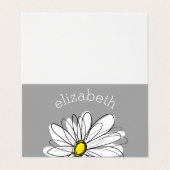 Carte De Visite Daisy tendance avec gris et jaune (Extérieur déplié)