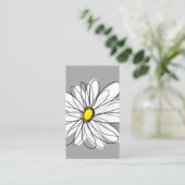 Carte De Visite Daisy tendance avec gris et jaune (Debout devant)