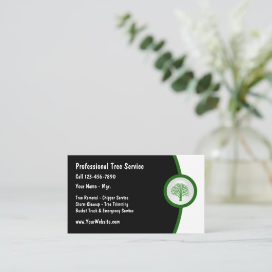 Carte de visite d'ajustement de l'arborescence (Debout devant)