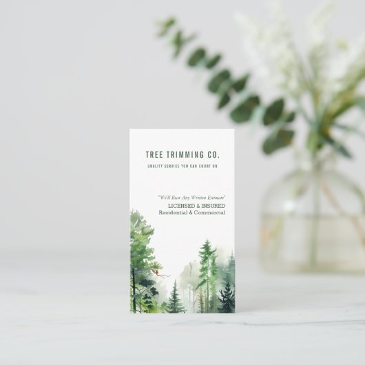 Carte de visite d'ajustement de l'arborescence (Debout devant)