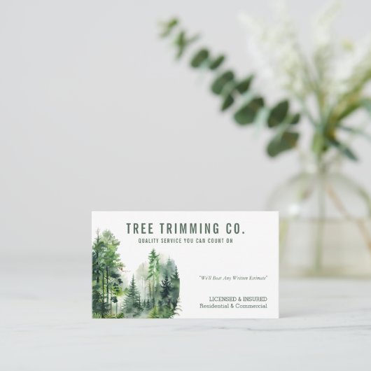 Carte de visite d'ajustement de l'arborescence (Debout devant)