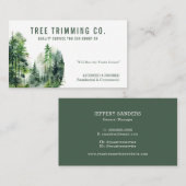 Carte de visite d'ajustement de l'arborescence (Devant / Derrière)