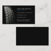 Carte de visite d'ajustement de pneu noir (Devant / Derrière)