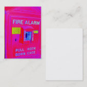 Carte de visite d'alarme d'incendie (Devant / Derrière)