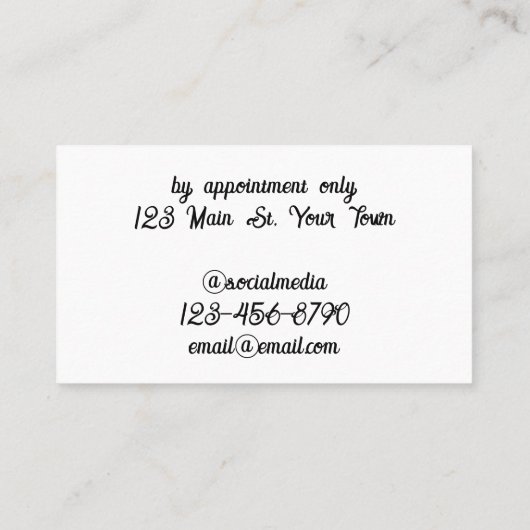 Carte de visite d'alchimie céleste (Dos)