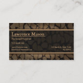 Carte de visite d'alimentation en bois de chauffag (Dos)