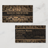 Carte de visite d'alimentation en bois de chauffag (Devant / Derrière)