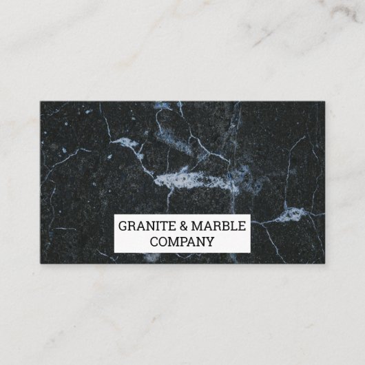 Carte De Visite dalle marbrée | Granite Company (Devant)