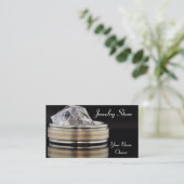 Carte de visite d'alliance de magasin de bijoux (Debout devant)