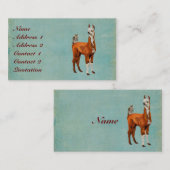 Carte de visite d'ALPAGA et de HIBOU (Devant / Derrière)